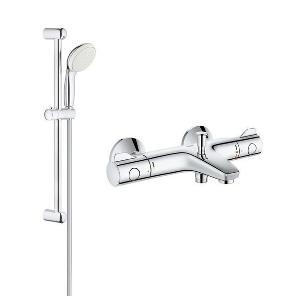 Змішувач для ванни Grohe Grohtherm 800 34567000 з душовим гарнітуром 27948001 (34567001) CV032204 фото