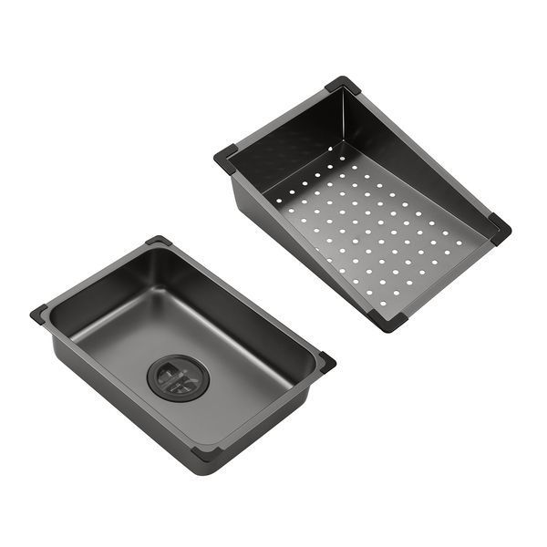 Кухонна мийка Kroner KRP Schwarze - SET7545NB PVD (3.0/0.8 мм) CV033805 фото