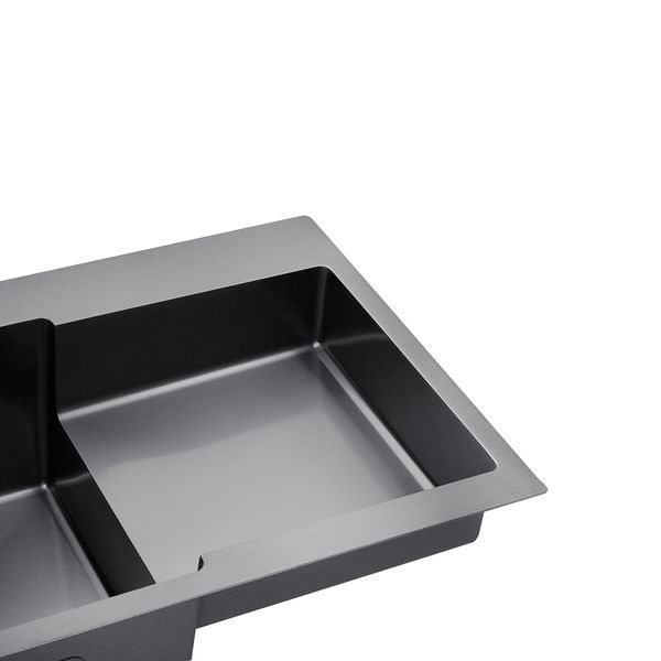 Комплект кухонной мойки KRP Schwarze LHM PVD - 7848 ST41422 фото
