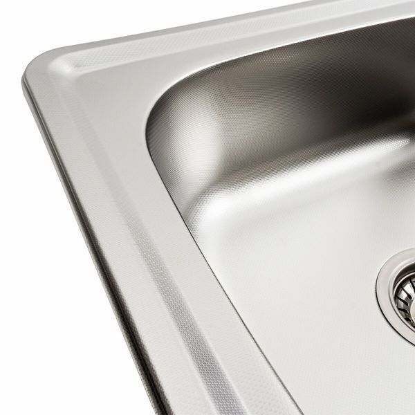 Кухонна мийка з нержавіючої сталі Platinum 7050 ДЕКОР (0,8/180 мм) 11480 фото