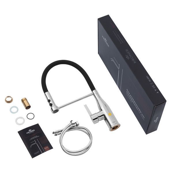 Комплект кухонной мойки Kroner KRP Geb&uuml;rstet - 6350HM C03111BLK ST319564 фото