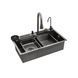 Кухонна мийка Kroner KRP Schwarze - SET7545NB PVD (3.0/0.8 мм) CV033805 фото 4