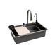 Кухонна мийка Kroner KRP Schwarze - SET7545NB PVD (3.0/0.8 мм) CV033805 фото 1