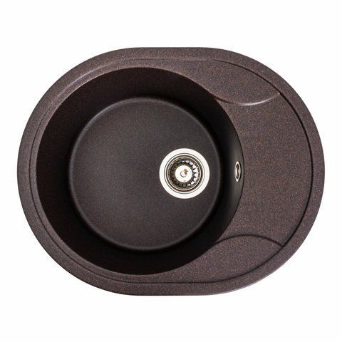 Гранитная мойка для кухни Platinum 5847 ONYX матовая Шоколад 38979 фото