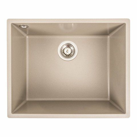 Гранітна мийка для кухні Platinum 5444 OASIS матовий Титан 40338 фото