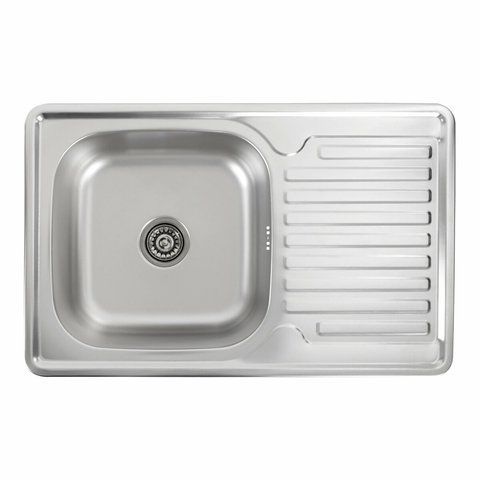 Кухонна мийка з нержавіючої сталі Platinum ДЕКОР 7850 (0,8/180 мм) 11489 фото