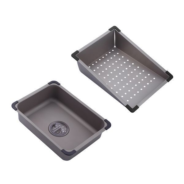 Кухонна мийка Kroner KRP Schwarze - SET7545NG PVD (3.0/0.8 мм) CV033806 фото