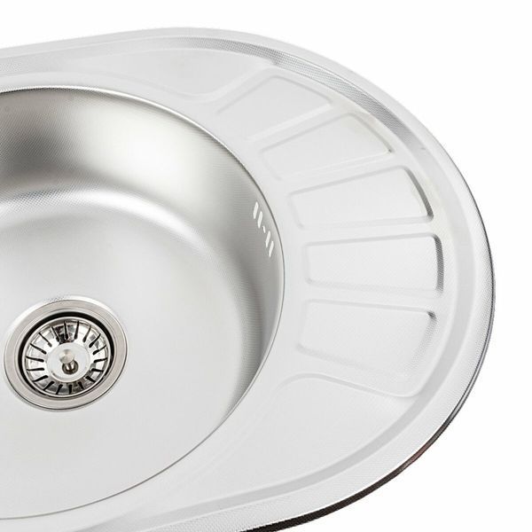 Кухонна мийка з нержавіючої сталі Platinum ДЕКОР 5745 (0,6/170 мм) 11551 фото