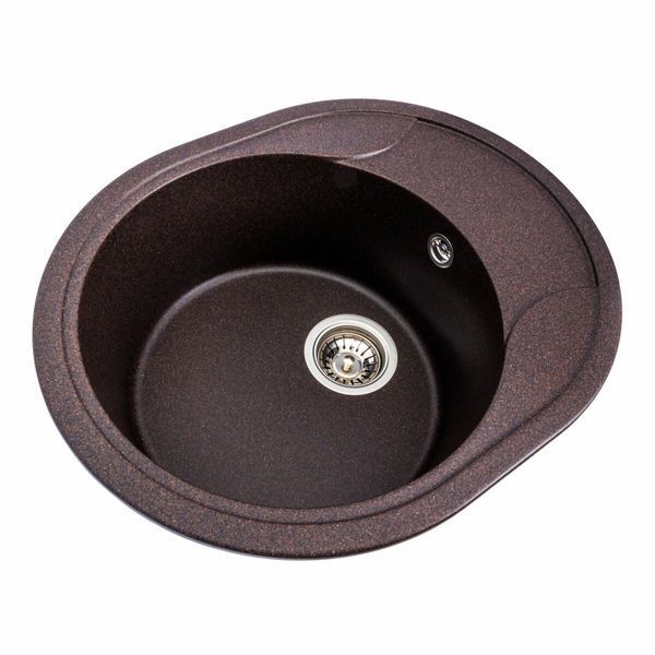 Гранитная мойка для кухни Platinum 5847 ONYX матовая Шоколад 38979 фото