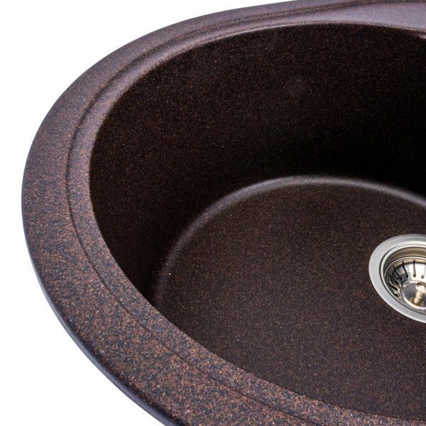 Гранитная мойка для кухни Platinum 5847 ONYX матовая Шоколад 38979 фото