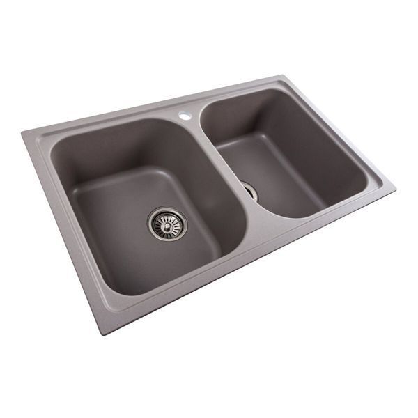 Гранітна мийка для кухні Platinum 7950 Equatoria матова Дюна 41196 фото