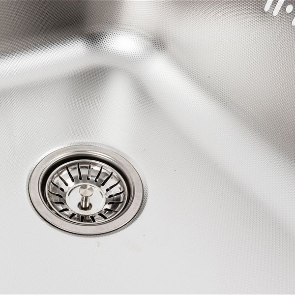 Кухонна мийка з нержавіючої сталі Platinum 5848 ДЕКОР (0,8/180 мм) 11712 фото