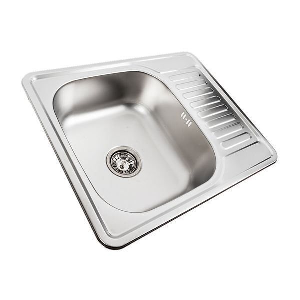 Кухонна мийка з нержавіючої сталі Platinum 5848 ДЕКОР (0,8/180 мм) 11712 фото