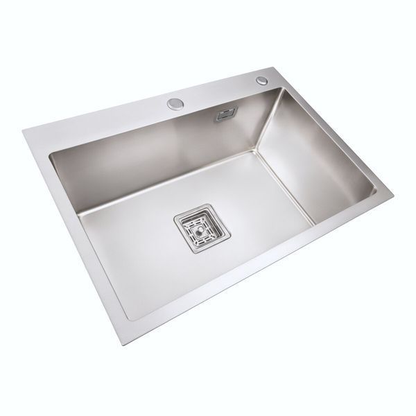 Мойка Platinum Handmade HSB 650х450х230 нержавейка (квадратный сифон 3,0/1,0) 37671 фото