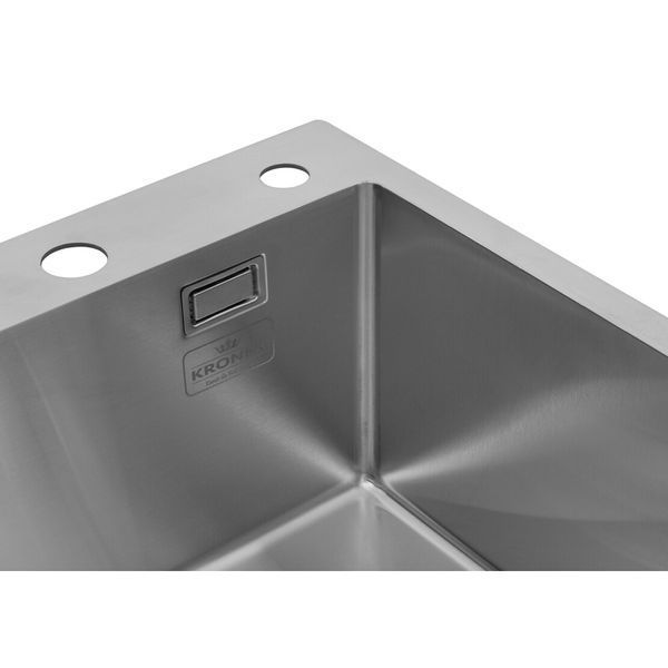 Комплект кухонной мойки Kroner KRP Geb&uuml;rstet 50х50HM ST04 BLK SL43479 фото