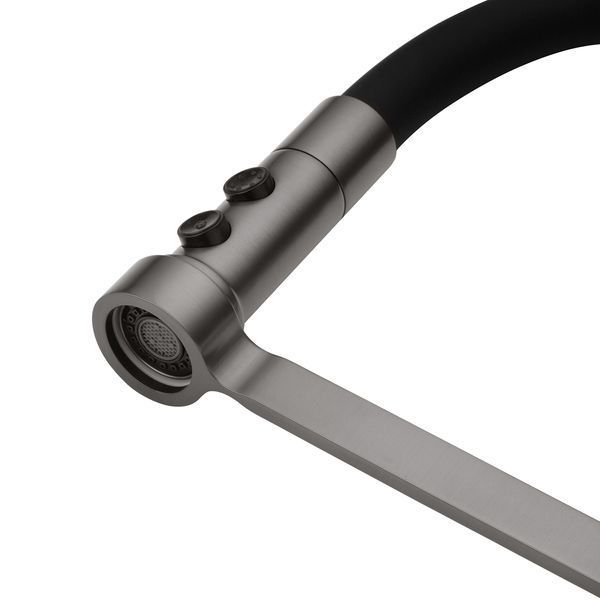 Змішувач для кухні з гнучким виливом Pllen&oacute; Lazio PVD ST07 Grafite ST430007 фото