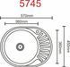Кухонна мийка з нержавіючої сталі Platinum ДЕКОР 5745 (0,6/170 мм) 11551 фото 2