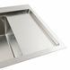 Кухонная мойка нержавейка 58*48 L Platinum Handmade (два отверстия, круглый сифон 3,0/0,8) 42228 фото 5