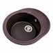 Гранитная мойка для кухни Platinum 5847 ONYX матовая Шоколад 38979 фото 3