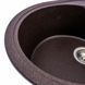 Гранитная мойка для кухни Platinum 5847 ONYX матовая Шоколад 38979 фото 6