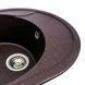 Гранитная мойка для кухни Platinum 5847 ONYX матовая Шоколад 38979 фото 5
