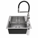 Комплект кухонной мойки Kroner KRP Geb&uuml;rstet 50х50HM ST04 BLK SL43479 фото 5