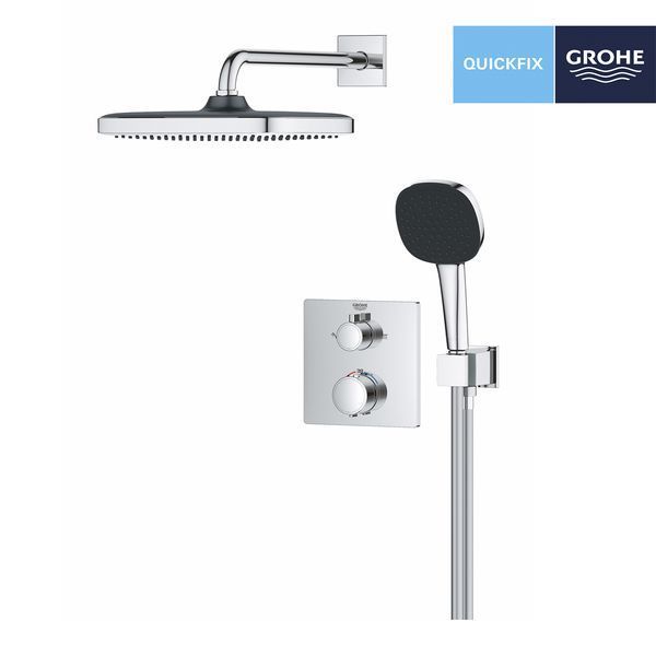 Душова система прихованого монтажу термостатична Grohe QuickFix Precision Grohtherm Cube 34882000 CV033298 фото