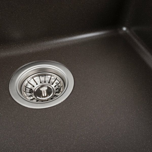 Гранитная мойка для кухни Platinum VESTA 5852 матовая Темная Скала 49108 фото