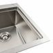 Кухонная мойка нержавейка 58*48 R Platinum Handmade (два отверстия, круглый сифон 3,0/0,8) 42229 фото 5