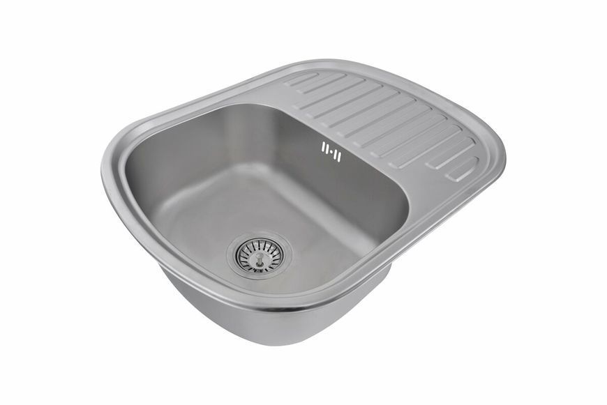 Кухонна мийка з нержавіючої сталі Platinum САТИН 6349 (0,8/180 мм) 11519 фото